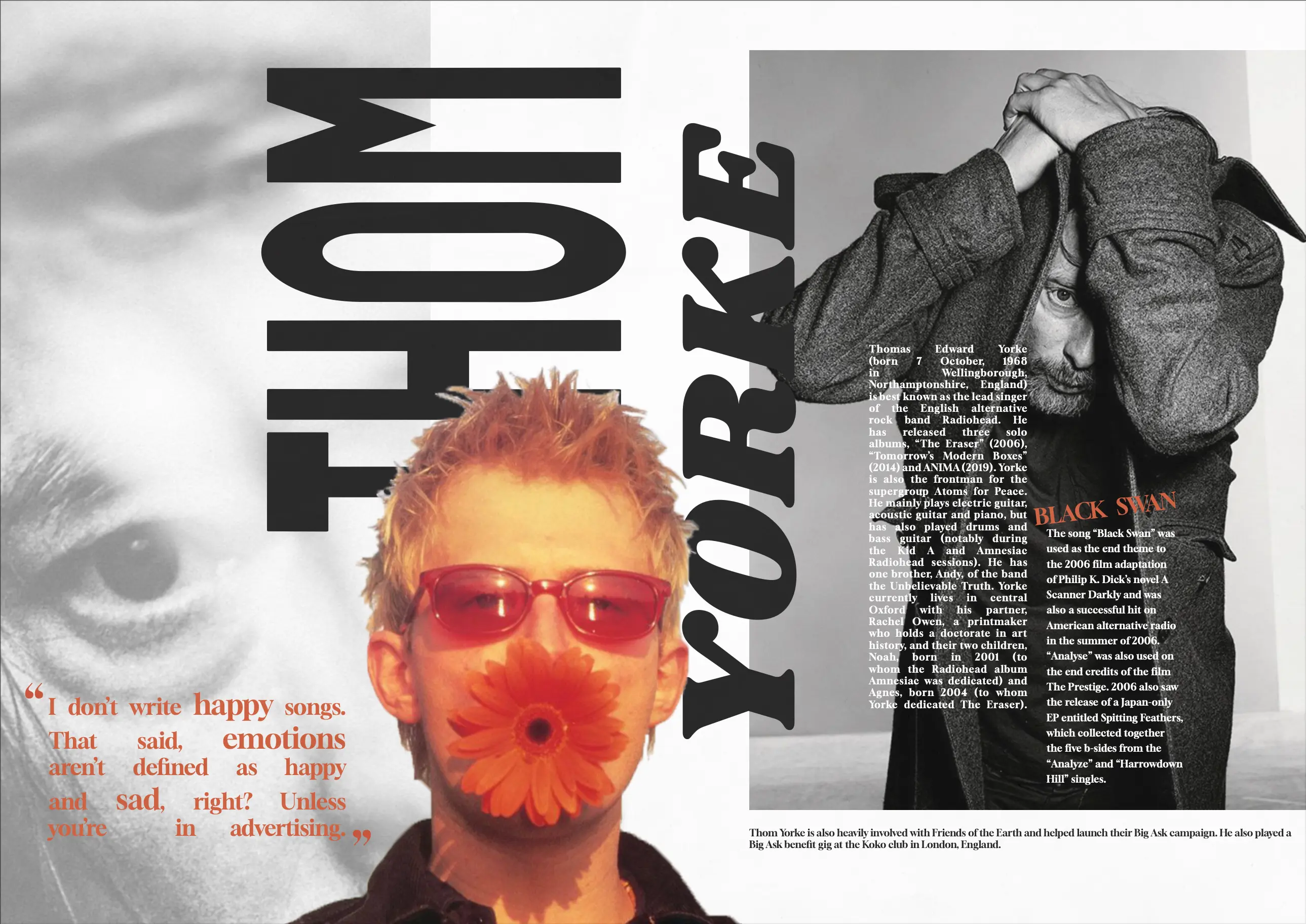 Page de catalogue sur Thom Yorke.